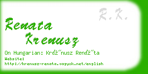 renata krenusz business card